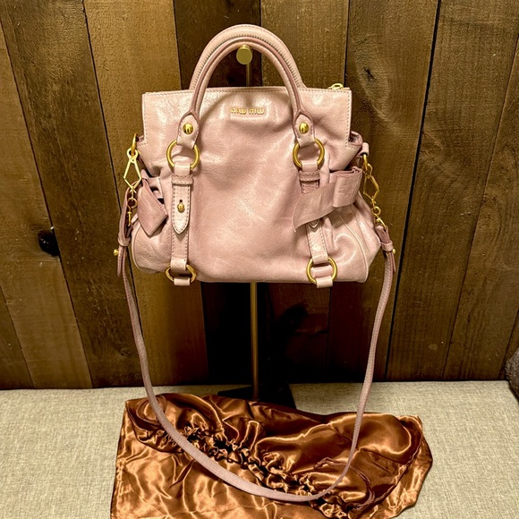 Miu Miu Handbags - Miu Miu #197 - Leather Bow Crossbody & Handbag